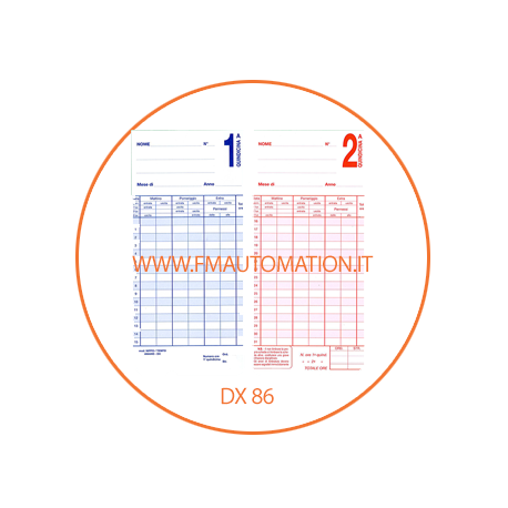 Schede marcatempo CARTELLINI seiko QR-350/550 confezioni da 100 pezzi